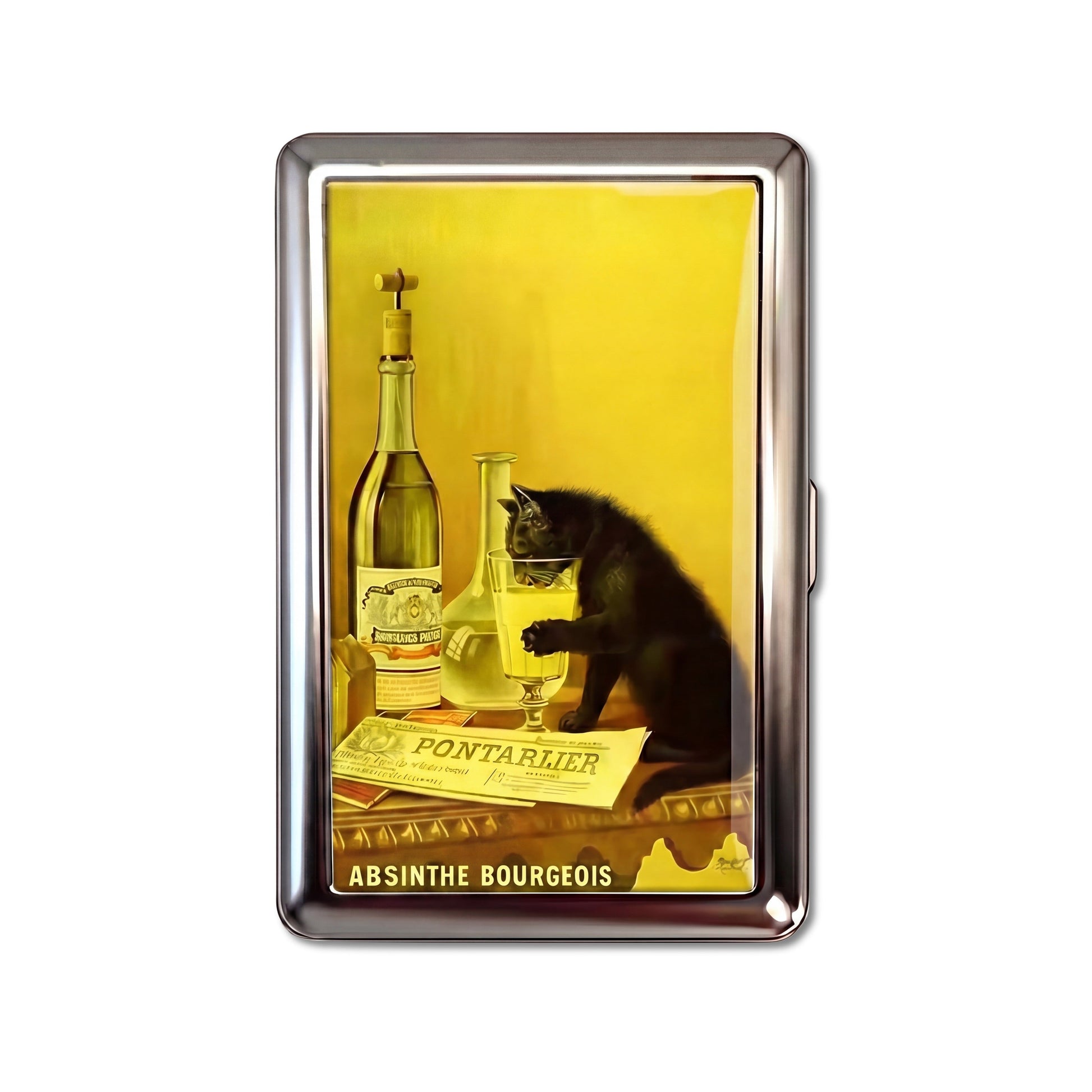 Absinthe Cat Tin Cardholder Wallet
