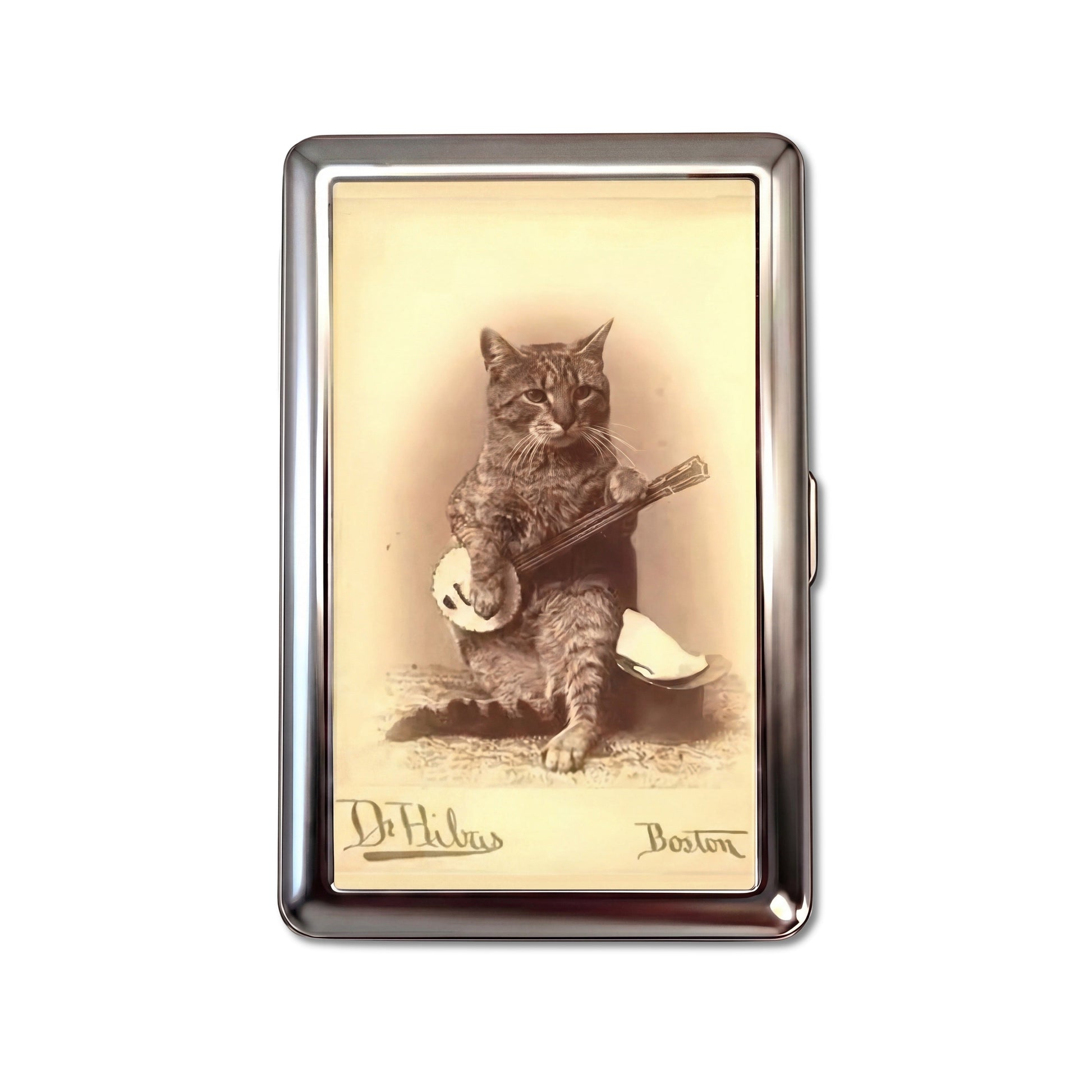 Banjo Cat Tin Cardholder Wallet