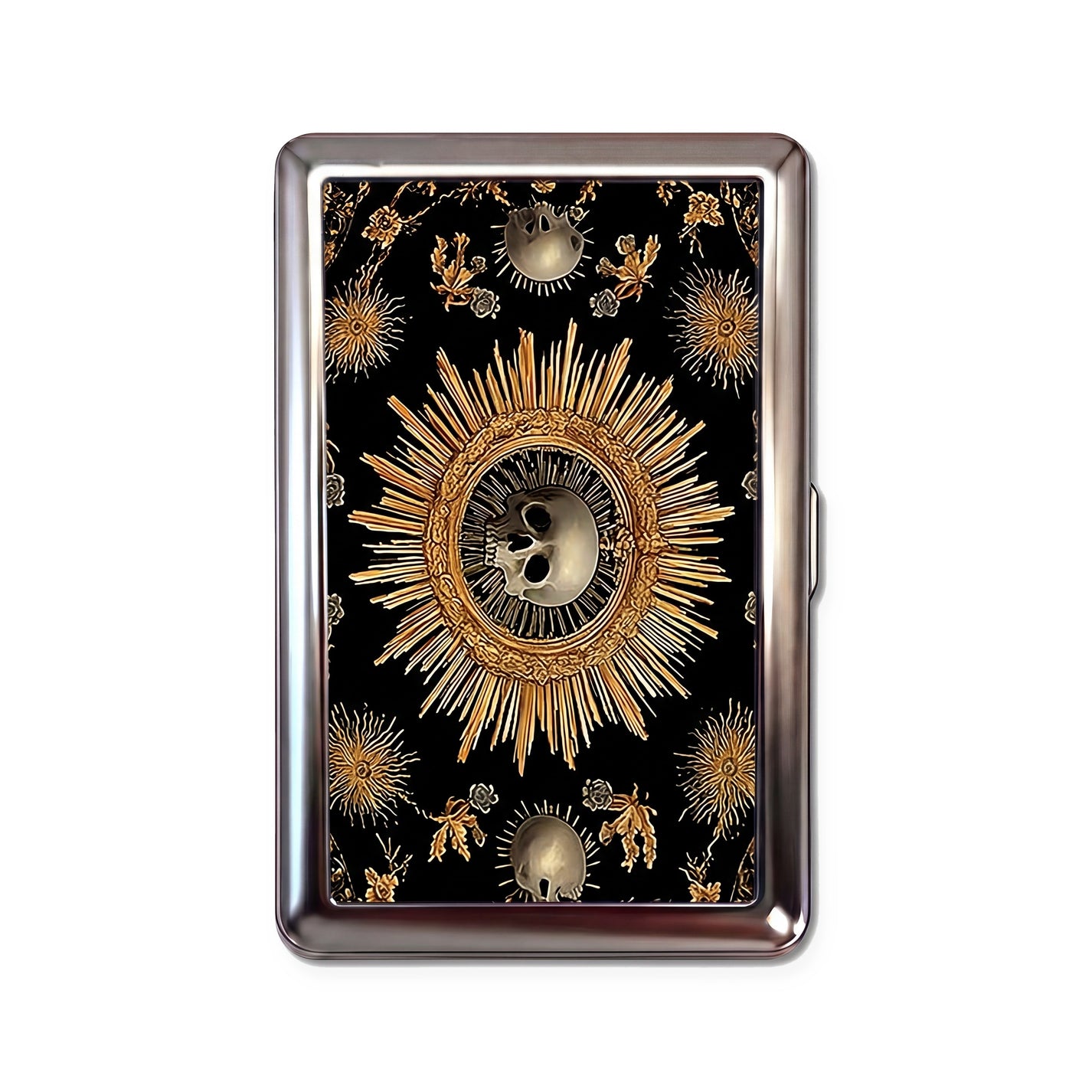 Black Sun Tin Cardholder Wallet