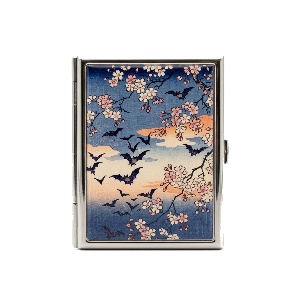 Blossom Bats Tin Cardholder Wallet