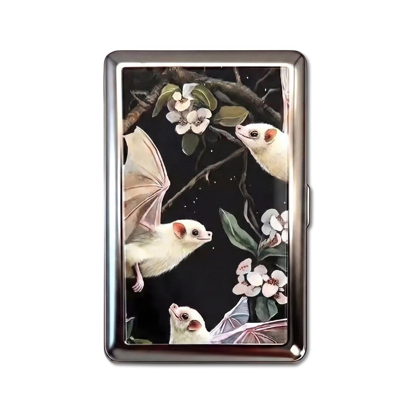 Blossom Bats Tin Cardholder Wallet