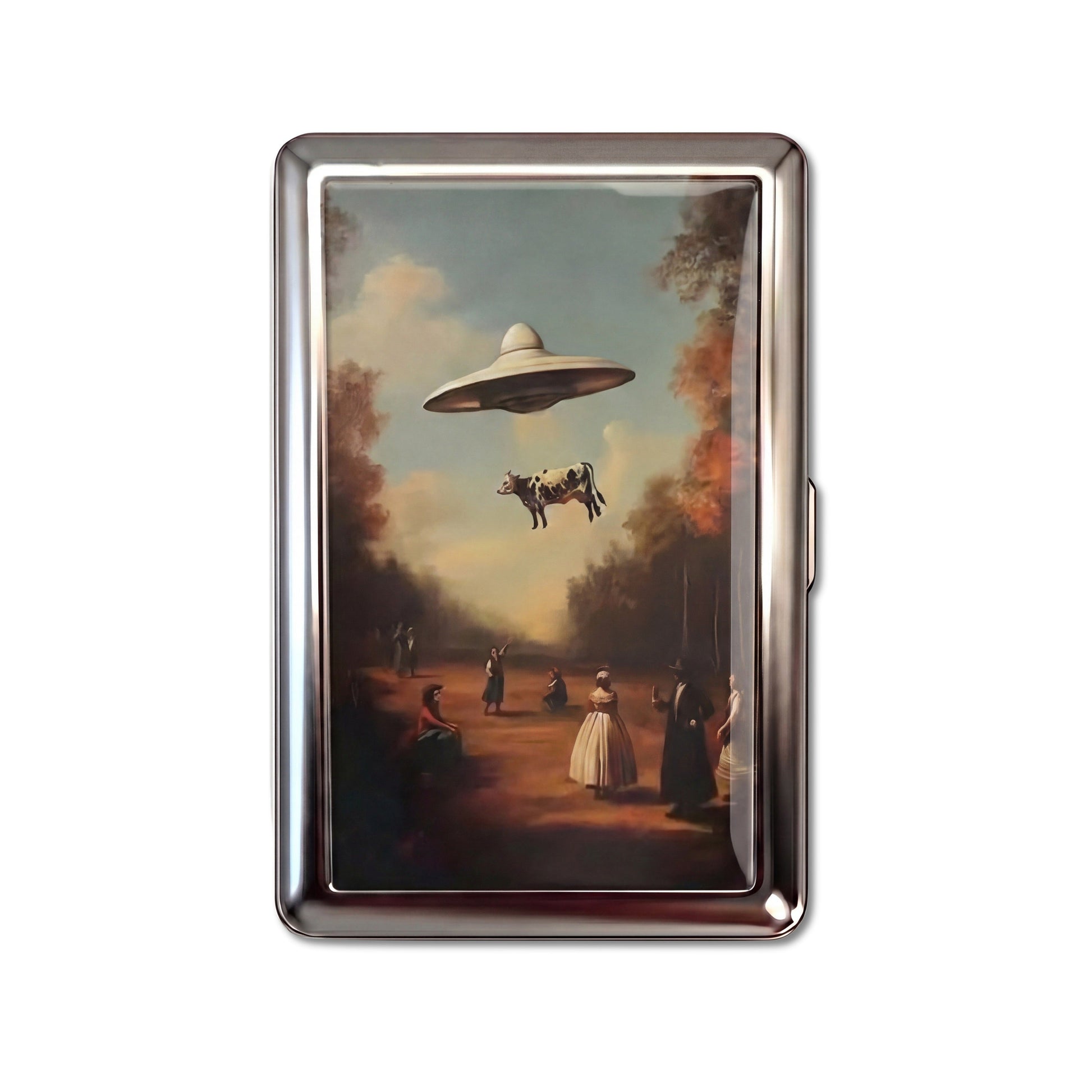Bovine Abduction Tin Cardholder Wallet