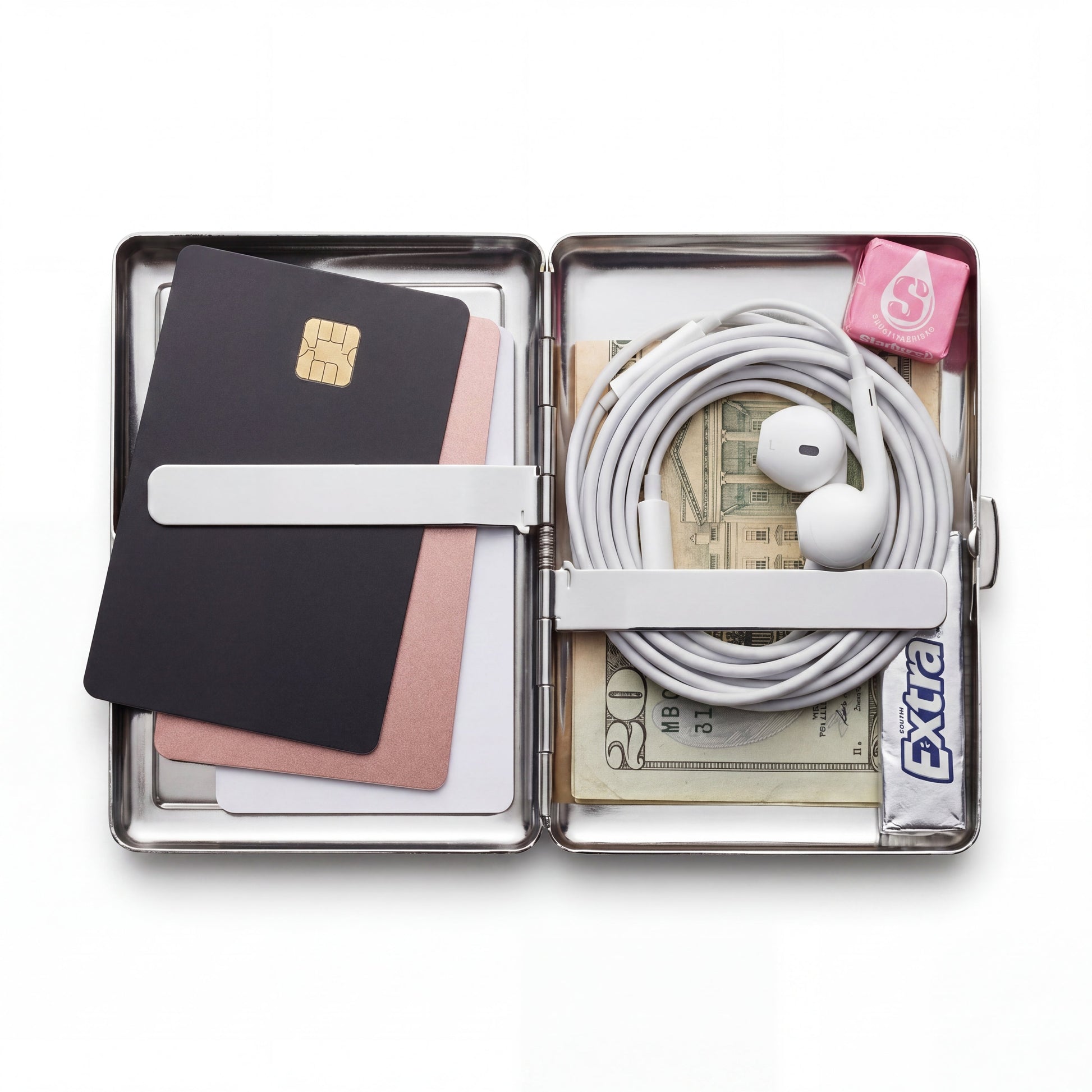 Black Cat Match Tin Cardholder Wallet