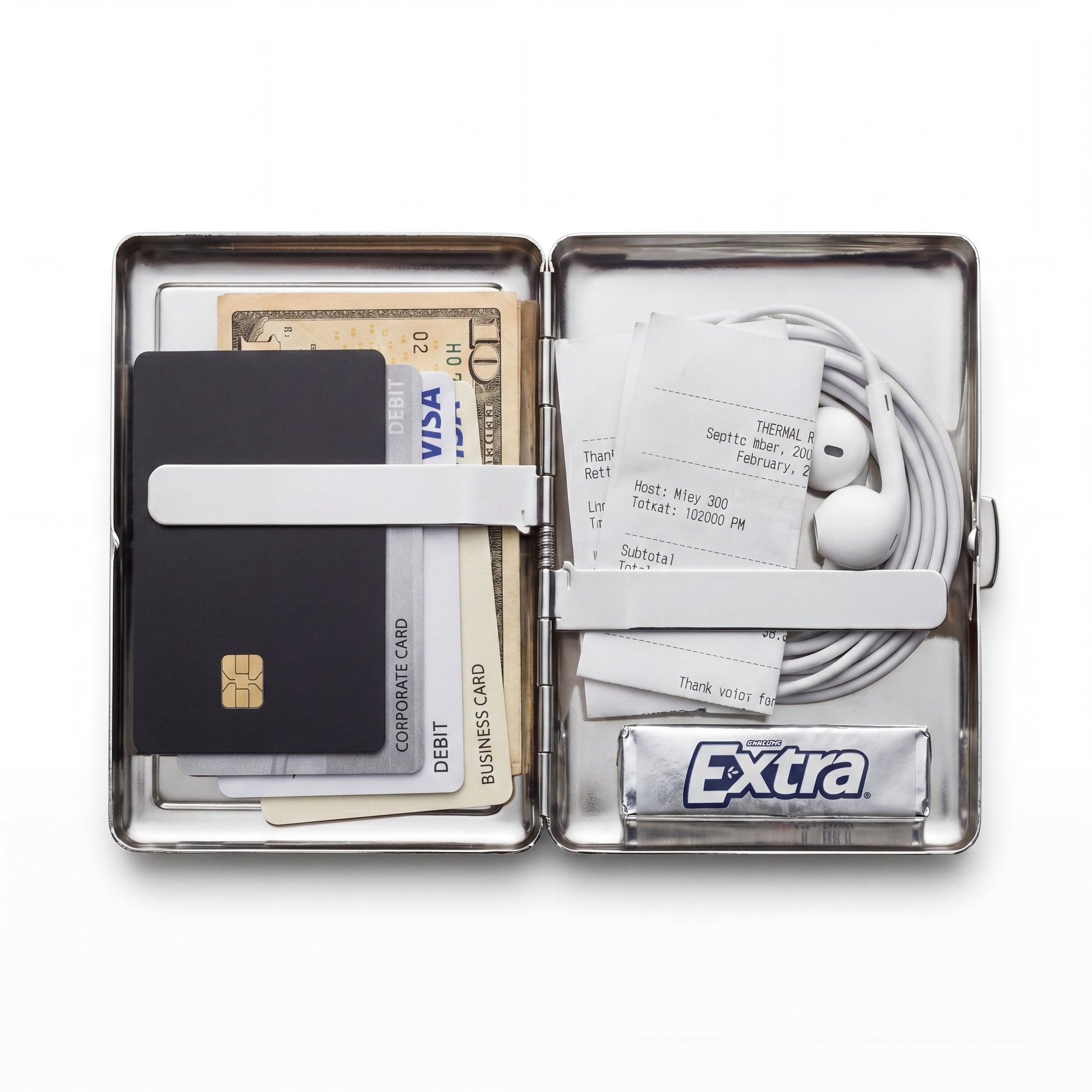 Crescent Bouquet Tin Cardholder Wallet