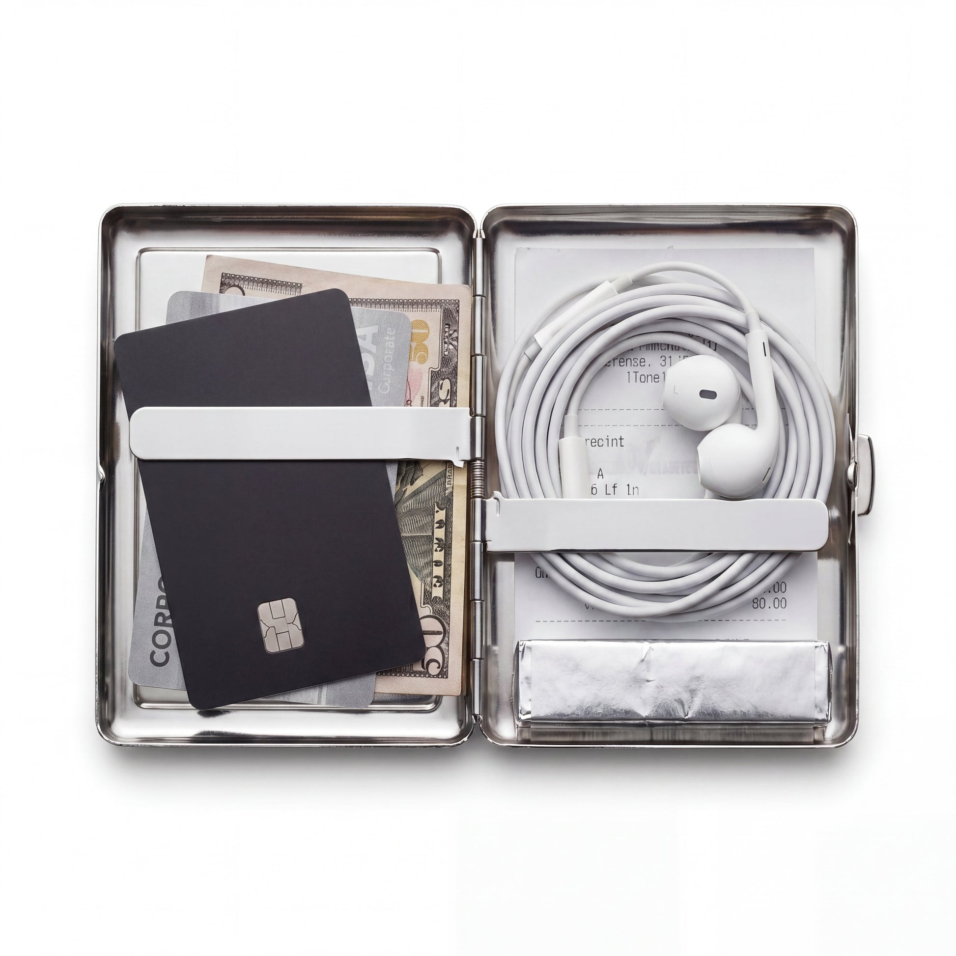 Black Sun Tin Cardholder Wallet